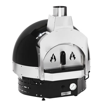 Piec do pizzy na drewno - czarny - włącznie z ramą podstawą - Prime Gastro