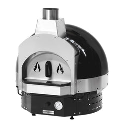Piec do pizzy na drewno - czarny - włącznie z ramą podstawą