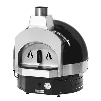 Piec do pizzy na drewno - czarny - włącznie z ramą podstawą - Prime Gastro