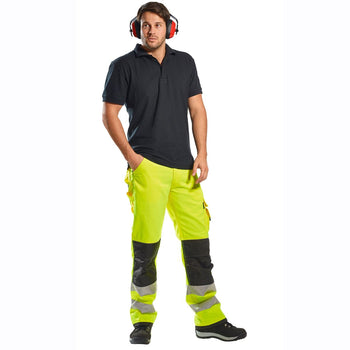 (5 sztuk) Męska koszulka polo - czarna - Rozmiar: 3XL - Prime Gastro