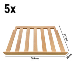 (5 sztuk) Ruszt ekspozycyjny - na butelki wina - wykonany z drewna - odpowiedni dla chłodziarek z serii GK374