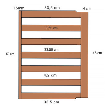 (5 sztuk) Ruszt ekspozycyjny - na butelki wina - wykonany z drewna - odpowiedni dla chłodziarek z serii GK374 - Prime Gastro