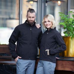 KARLOWSKY | Męska kurtka softshell Classic - Czarny - Rozmiar: 4XL