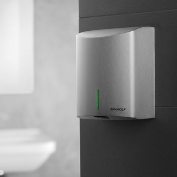 (2 szt.) AIR-WOLF | Suszarka do rąk z czujnikiem podczerwieni - Stal nierdzewna - Prime Gastro