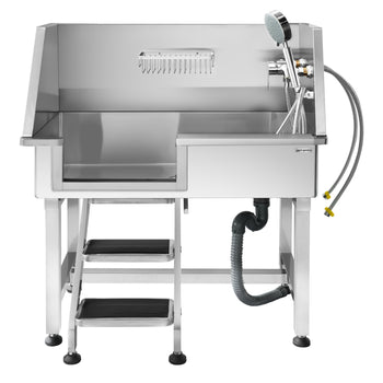 Wanna do pielęgnacji zwierząt - ze stopniami, kranem i matą antypoślizgową - Prime Gastro