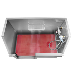 Wanna do pielęgnacji zwierząt - ze stopniami, kranem i matą antypoślizgową