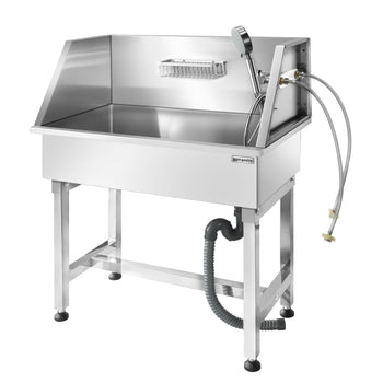 Wanienka do kąpieli zwierząt domowych – z armaturą i matą antypoślizgową - Prime Gastro