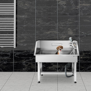 Wanienka do kąpieli zwierząt domowych – z armaturą i matą antypoślizgową - Prime Gastro