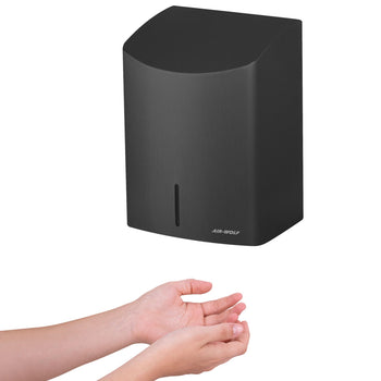 (2 szt.) AIR-WOLF | Suszarka do rąk z czujnikiem podczerwieni - Stal nierdzewna matowa czarna - Prime Gastro