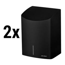 (2 szt.) AIR - WOLF | Suszarka do rąk z czujnikiem podczerwieni - Stal nierdzewna matowa czarna