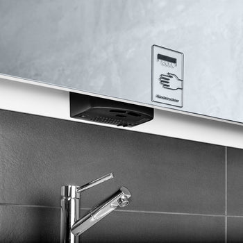 (2 szt.) AIR-WOLF | Suszarka do rąk z czujnikiem podczerwieni - Stal nierdzewna matowa czarna - Prime Gastro