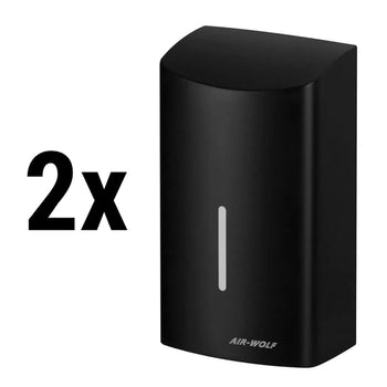 (2 szt.) AIR-WOLF | Suszarka do rąk z czujnikiem podczerwieni - Stal nierdzewna matowa czarna - Prime Gastro