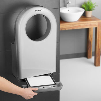 (2 szt.) AIR-WOLF | Suszarka do rąk z czujnikiem podczerwieni - ABS srebrny - Prime Gastro