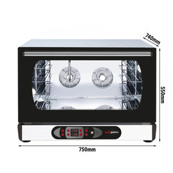 Piec konwekcyjno - parowy KOMPAKT z funkcją pary – cyfrowy – 4x GN 1/1 lub EN 600x400