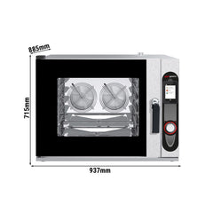 Convection-steam bakery oven - Touch - 4x EN 60x40 - including washing system