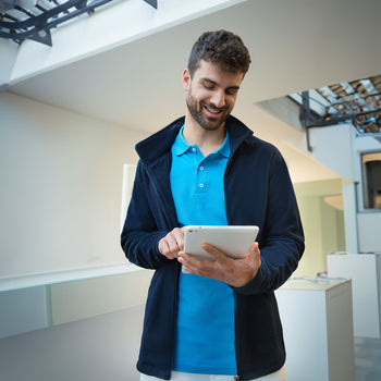 KARLOWSKY | Męska polarowa kurtka Robocza Warm-Up - Granatowa - Rozmiar: M - Prime Gastro