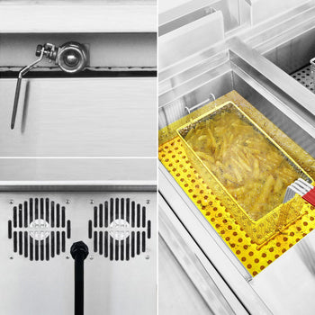 Frytownica indukcyjna - 30 litrów - 10 kW - z automatycznym podnoszeniem kosza - Prime Gastro