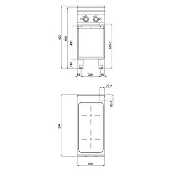 Kuchenka indukcyjna - 10 kW - 2 płyty grzewcze - Prime Gastro