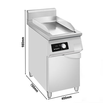 Indukcyjna płyta grillowa - 5 kW - gładka - Prime Gastro