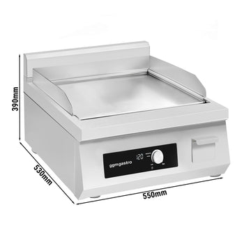 Indukcyjna płyta grillowa - 5 kW - gładka - Prime Gastro