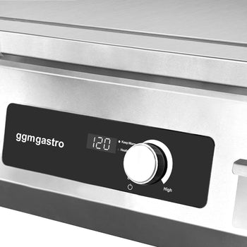 Indukcyjna płyta grillowa - 5 kW - gładka - Prime Gastro