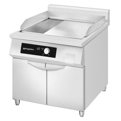 Indukcyjna płyta grillowa - 10 kW - Gładka i Ryflowana