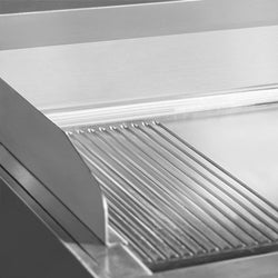 Indukcyjna płyta grillowa - 10 kW - Gładka i Ryflowana