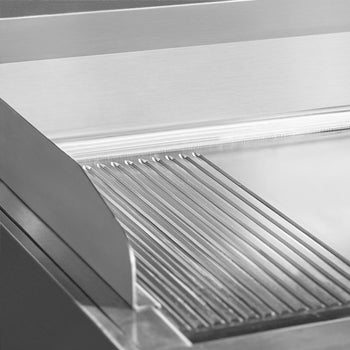 Indukcyjna płyta grillowa - 10 kW - Gładka i Ryflowana - Prime Gastro