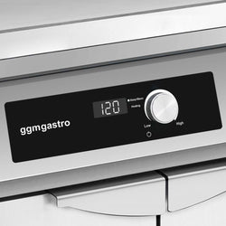 Indukcyjna płyta grillowa - 10 kW - Gładka i Ryflowana