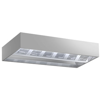 Indukcyjny okap sufitowy - 3,5m - z filtrem & lampą LED - Prime Gastro