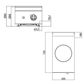 Wok indukcyjny - 3,5 kW - 1 płyta grzewcza - Ø 300 mm - Prime Gastro