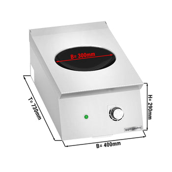 Wok indukcyjny - 3,5 kW - 1 płyta grzewcza - Ø 300 mm - Prime Gastro