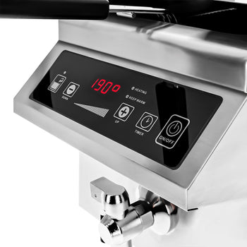 Frytownica indukcyjna - 8 litrów - 3,5 kW - kran spustowy - Prime Gastro