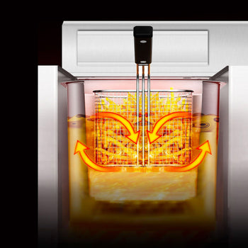 Frytownica indukcyjna - 30 litrów - 10 kW - z automatycznym podnoszeniem kosza - Prime Gastro