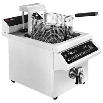 Frytownica indukcyjna - 8 litrów - 3,5 kW - z automatycznym podnoszeniem kosza - Prime Gastro