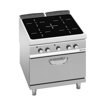 Kuchenka na podczerwień - 16 kW - 4 płyty grzewcze - włącznie z piekarnikiem elektrycznym - 4,46 kW - Prime Gastro