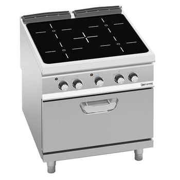 Kuchenka na podczerwień - 16 kW - 4 płyty grzewcze - włącznie z piekarnikiem elektrycznym - 4,46 kW - Prime Gastro