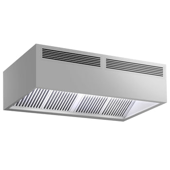 Okap skrzynki indukcyjnej - 2,0 m - z filtrem i lampą LED - Prime Gastro