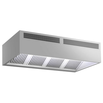 Okap skrzynki indukcyjnej - 2,4 m - z filtrem i lampą LED - Prime Gastro