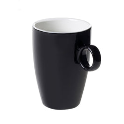 (6 szt.) BART COLOUR CAFE - Filiżanka do kawy [Colour Cafe] - 230ml - Czarny - Porcelana - sztaplowana