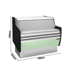 Lada kasowa - 990 mm - z oświetleniem LED - standard z czarnym panelem przednim