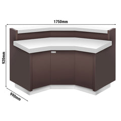 Corner checkout counters