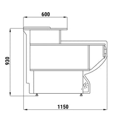 Lada kasowa – 800 mm – panel przedni biały