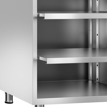 Stół roboczy barowy ze stali nierdzewnej z 4 półkami 800x600 - Prime Gastro