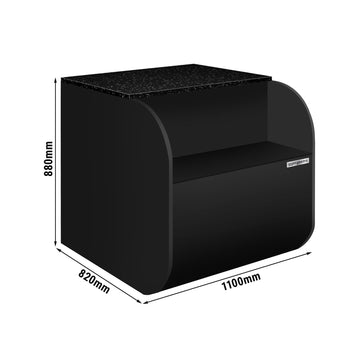 Lada kasowa - 1100 mm - czarny front - czarny granit - Prime Gastro