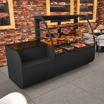 Lada kasowa - 800 mm - czarny front - czarny granit - Prime Gastro