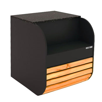 Lada kasowa - 800 mm - drewniany panel przedni - Czarny granit - Prime Gastro