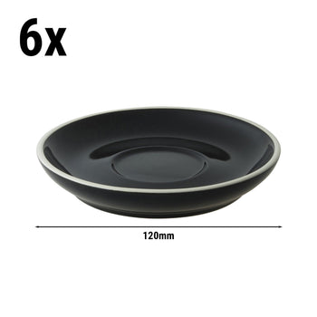 (6 sztuk) COLORS - Spodek do kawy - Ø 120 mm - Czarny - Prime Gastro
