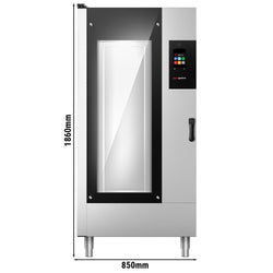 Piec konwekcyjno - parowy - Touch - 20x GN 1/1 - z czujnikiem temperatury - włącznie z wózkiem stelażowym