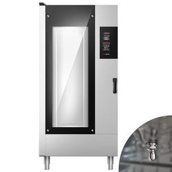 Piec konwekcyjno - parowy - Cyfrowy - 20 x GN 1/1 - z wózkiem